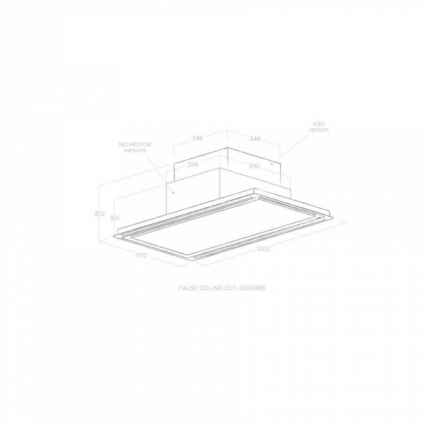 Вытяжка встраиваемая Elica HILIGHT-X H16 WH/A/100 PRF0173442A