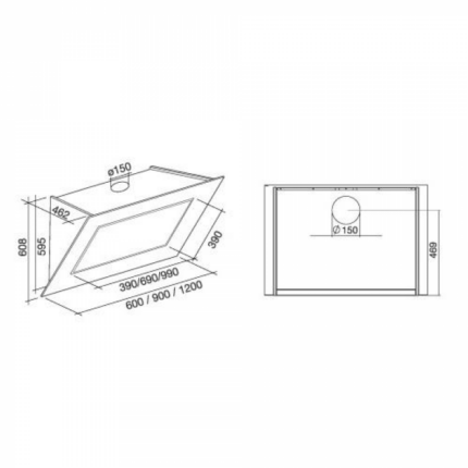 Вытяжка Falmec Quasar Glass Black 80 CQPN80.E0P2#ZZZN491F