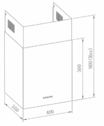 Вытяжка дизайнерская пристенная Meferi ROOMBOX40BK LIGHT