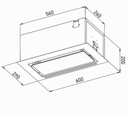 Вытяжка полновстраиваемая Meferi SMARTBOX60WH GLASS POWER