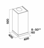 Вытяжка пристенная Falmec Mira Top Fasteel 40 CMFN40.E0P2#ZZZX491F