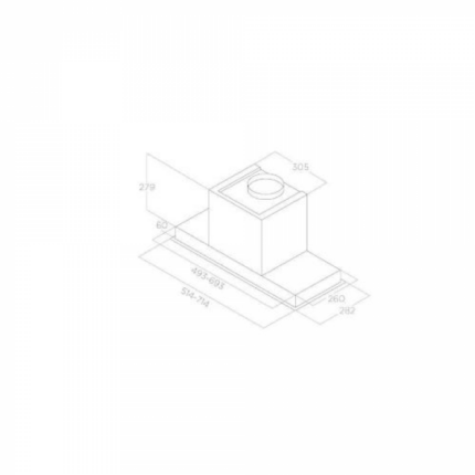 Вытяжка Elica HIDDEN ADV PLUS @ BLGL/A/72 PRF0184107A