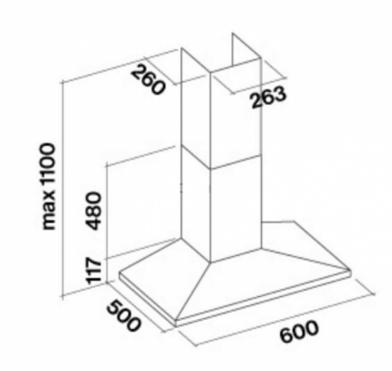 Вытяжка пристенная Falmec Mizar 60 E.P. CMON60.E0P2#ZZZI491F