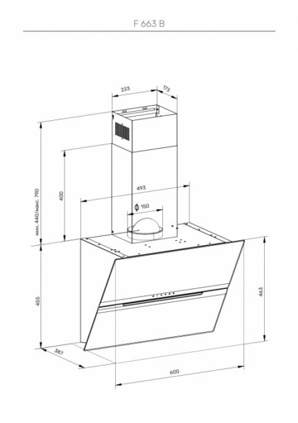 Вытяжка наклонная Kuppersberg F 663 B