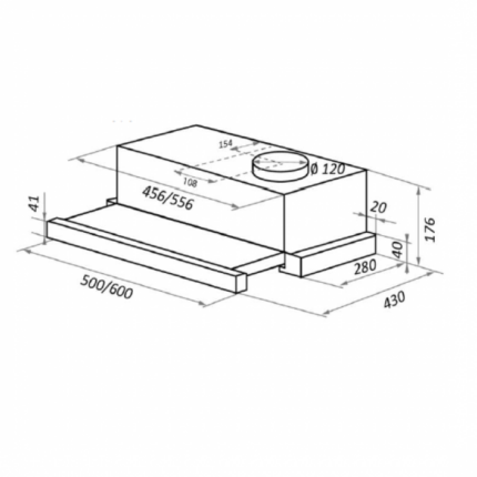 Кухонная вытяжка Homsair FLAT 60 Glass белый