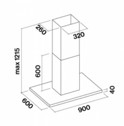 Островная вытяжка Falmec Lumen Isola Steel 90 CLUI90.E0P1#NEUI491F