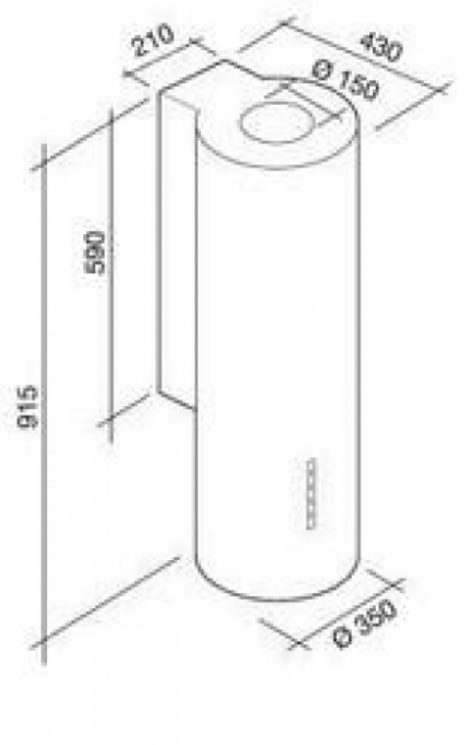 Вытяжка пристенная Falmec Polar Rame 35 CPWN90.E4P2#ZZZA491F