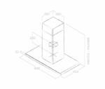 Островная вытяжка Elica GALAXY ISLAND BLIX/A/90X45 PRF0017852B