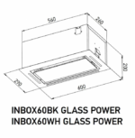 Вытяжка полновстраиваемая Meferi INBOX60WH GLASS POWER
