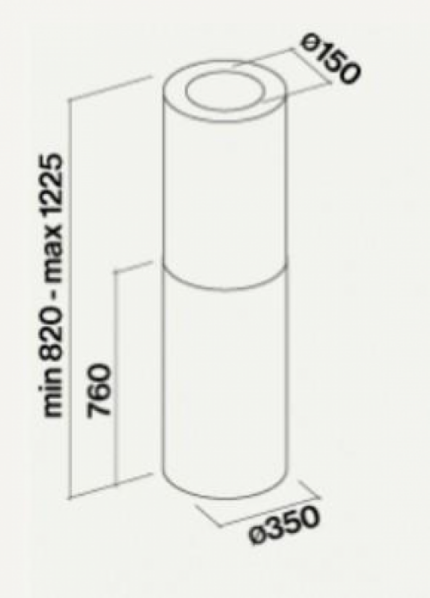 Островная вытяжка Falmec Polar Isola Rame 35 CPWI90.E4P2#ZZZA491F