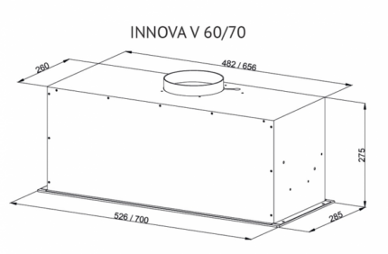 Вытяжка встраиваемая Kuppersberg INNOVA V 60 White